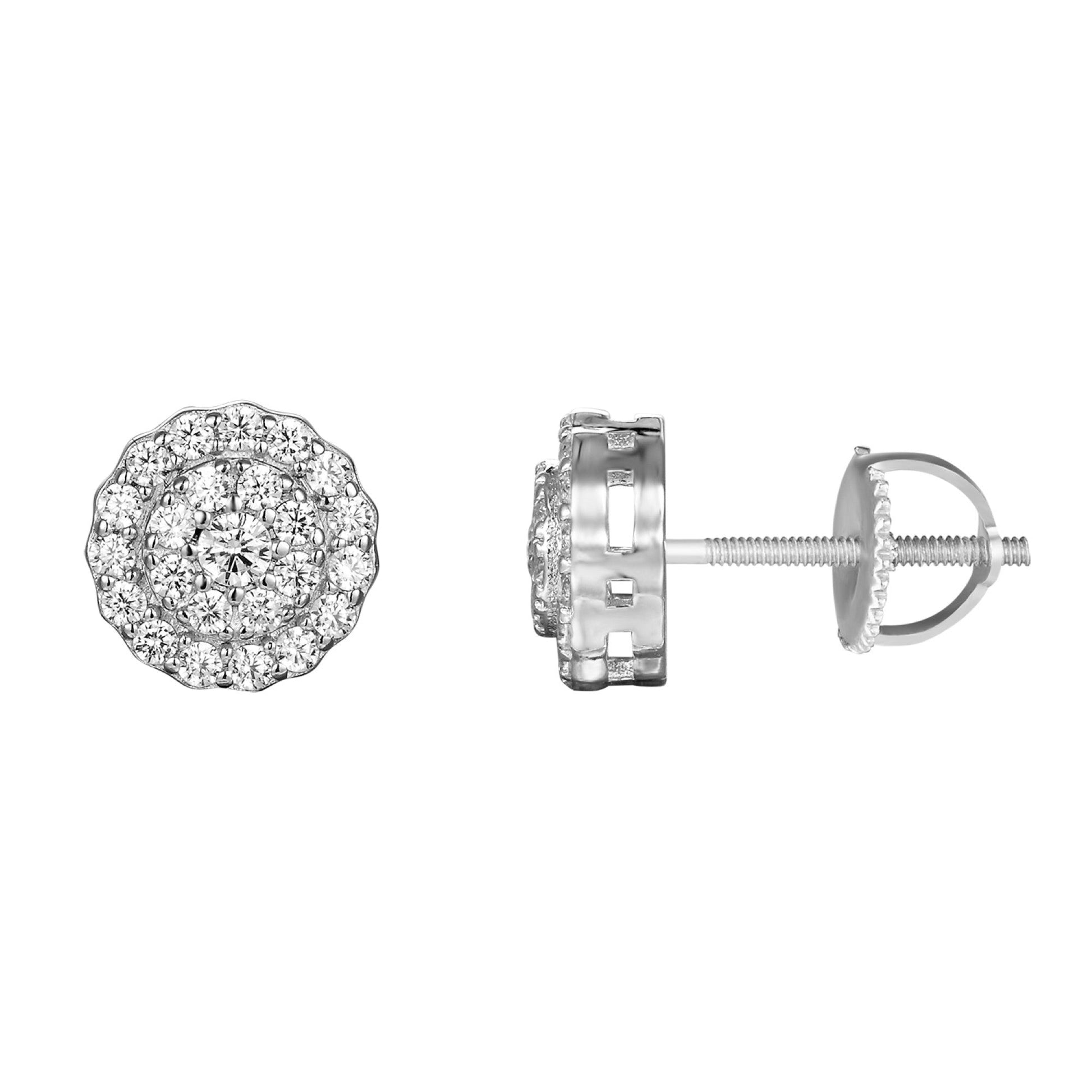 Sterling Silver Round Earrings RP