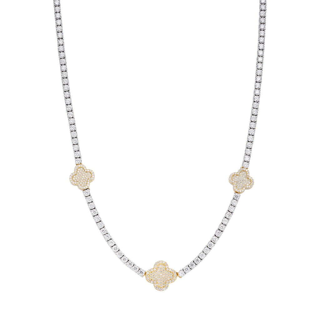 Sterling Silver Round Moissanite 15mm Designer With 3mm Tennis Chain 18 Inch Necklace RP+GP 1 Cttw